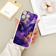 1ชิ้น เคสโทรศัพท์มือถือนิ่ม ความโปร่งใสสูงลายหินอ่อนทีพียู UV สีสันพิมพ์ ปกป้อง เข้ากันได้กับ IPhone