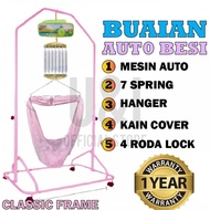 Mas Baby Spring Cot Full Set Cradle Stand Frame Baby Sarong Buai Buaian Besi Baby Spring Sarong Buay