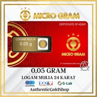 Emas MicroGram 005gram Logam Mulia 24 Karat Original Product Mini