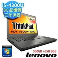 補貨中Lenovo ThinkPad T440 20B6A06LTW 14吋 i5-4210U 雙核心商務筆電 