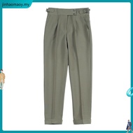 MY Double Side Adjuster Gurkha Pants Cutting Slim Fit Seluar Slack Lelaki Smart Casual High Waisted 