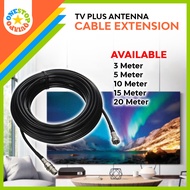 BEST- OSQ RG59 Coaxial Cable Antenna Cable Extension Wire for ABS CBN Tv Plus Black Box