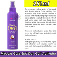 Aussie Miracle Curls Detangling Milk l Shampoo l Conditioner l Curls 2nd Day Curl Activator l Miracl