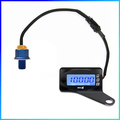 koso Motorcycle mini 4 oil temperature time volt rpm gauge square digital gauge Universal thermomete