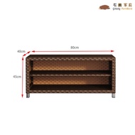 HY-JD Mo Forget Short Shoe Cabinet Outdoor Rattan Shoe Changing Stool Balcony Waterproof and Sun Protection Storage Stoo