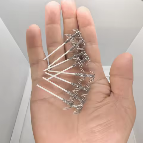 100pcs Double squid hooks Long stick strung together Eging lure accessories Umbrella crown fishhooks