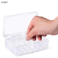 [ceight] Transparent 6 Slots Battery Storage Case Holder Box for AA AAA Batteries Organizer TH