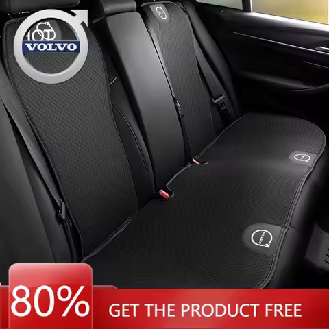 Emblems 2026 New For Volvo Car Seat Cover Ice Silk Front Rear Seat Mat Protector For Volvo XC90 V90 