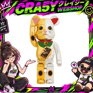 *實體店現貨* 招き猫 招財貓 開運 銀×千万両 金銀 1000% BE@RBRICK