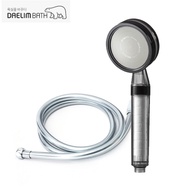 Korean High quality Shower head filter - high end version and PVC Shower hose 2.0m Silver color set