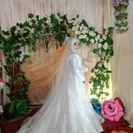 gaun pengantin muslimah syar'i gaun walimah wedding dress muslimah sya