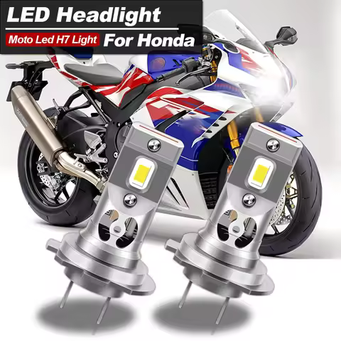 Motorcycle 60W 27000LM White CSP LED H7 Bulbs Headlight For Honda CBR1000RR 2004-2016 CBR500R 2013-2