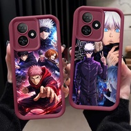 A-31 Jujutsu Kaisen Case for Realme Narzo N53 C51 C63 Note 50 C55 C51S N63 C53 N55 Wine Red