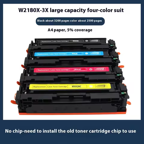 218X 218A Toner Cartridges 4 Pack: High Yield Set Compatible Replacement for HP 218X 218A Color Pro 