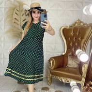Daster Arab Promo Busui Pendek Motif Polkadot Pita Model Payung Dress Cantik Mewah Kekinian 2021 Vir