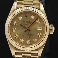勞力士 Datejust 69178 X952218 AT 18K/750 香檳色錶盤 12PD 女士手錶