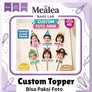 (Instant-Sameday) Custom Topper Cake Cupcake Cake Decoration