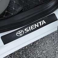 Car Sticker For Toyota Sienta Leather Carbon Fiber Door Edge Guards Reflective Stickers Welcome Peda