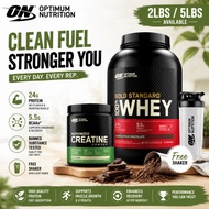 Optimum Nutrition Gold Standard Whey 24g Protein BCAA Muscle Build Powder 2LBS 5LBS