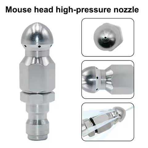 Water rat stainless steel high-pressure nozzle 1/4 quick connect sewer clean Drain unclog front one 