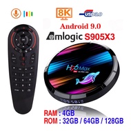 H96 MAX X3 Smart TV  Android 9.0 4GB 128GB Amlogic S905X3 2.4G5G WIFI BT 1000M 8K  Media Play H96Max Android TV