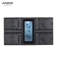 Andoer NP-F970ที่ชาร์จกล้องดิจิตอล4ช่องสำหรับ Canon 5DIII 5DS 5DSR 6D 7DII 80D 70D Sony NP-F550ฯลฯ