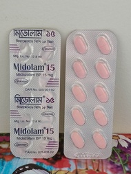 READY STOCK MIDOLAM 15 MG MIDOREST 15 MG VATAMIN 1 STRIP 10 TABLETS 5 STRIP 50 TABLETS 10 STRIP 100 
