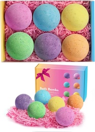 ▶$1 Shop Coupon◀  Bath Bombs, Bath Bomb Gift Set for Women Kids Girls Men, Bubble Fizzies with Essen