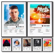 Canvas Painting Print Wall Art Pop Hip Hop Rapper Mora Feid Posters Aesthetic Music Album Cover QUEV