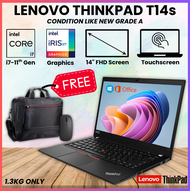 Lenovo ThinkPad T14s Touchscreen i7-11th Gen 32GB RAM 512GB SSD Windows 11 MS Office Preloaded Refur