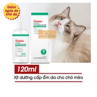 Xịt Dưỡng Lông PRUNUS Cấp Ẩm Giảm Ngứa Do Da Khô Cho Chó Mèo 120ml - Prunus Skin Barrier Solution -
