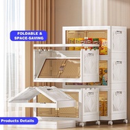 MR.HOUSEHOLD Magnetic door High transparent plastik almari baju chest clothes drawer cabinet storage box organizer cupboard