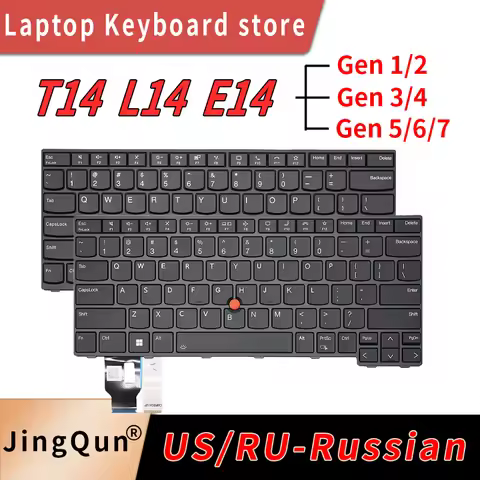 Replacement US/English Backlit Laptop Keyboard For Lenovo Thinkpad T14 T14S Gen1 Gen2 Gen3 Gen4 Gen5