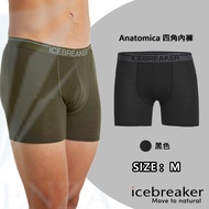 【Icebreaker】男 Anatomica 四角內褲-BF150-黑-M IB103029-010-M