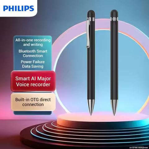 Philips VTR5900 AI Professional Recording Pen Intelligent Noise Reduction Auto 16GB Content Creation