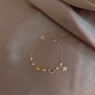 Korean Fashion Bracelet Star And Moon Bracelet high-End Couple Bracelet Gelang Tangan Perempuan