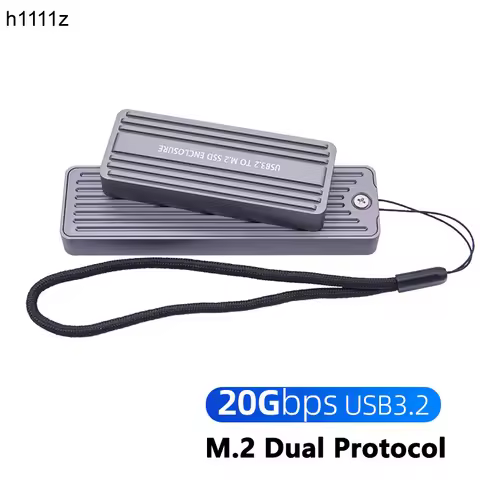20Gbps M.2 SSD Case Enclosure Adapter USB3.2 Gen2*2 USB C External Box RTL9220 Chip Dual Protocol M/