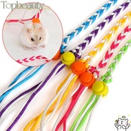 TOPBEAUTY Pet Hamster Leash, Adjustable Nylon Pet Cage Leash,  1.4m Rabbit Collar Leash Rat Mouse Ha
