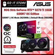ASUS ROG Strix GeForce RTX 5070 Ti OC Edition 16GB GDDR7 GRAPHIC CARD (ROG-STRIX-RTX5070TI-O16G-GAMI