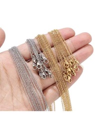1/10入組多色不銹鋼k金鍍鍊,適用於自製珠寶,項鏈或單獨使用