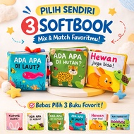 JELMA Bundling Choose 3 3 Books of 3D Sensory Cloth Book for Baby | 4-12 Months