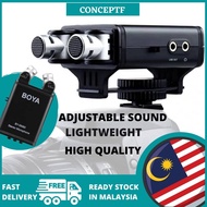 🔥Ready Stock🔥 BOYA BY-SM80 Stereo Video Microphone with Windshield for Canon Nikon DSLR Camera Camcorder Clear Sound