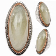 Natural Cincin Batu Akik Pandan Nanas Sisik Betok Kapas Merah Lawasan Premium