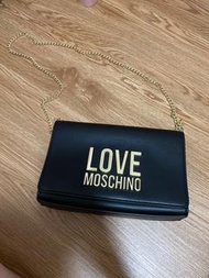 WOC金屬鏈側背包9.9成新 MOSCHINO LOVE