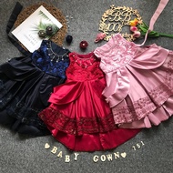 BST 1yr - 6Yr  Baby Girl Dresses Gown Lace Layer Princess Dress Baju Budak Perempuan Gaun Budak free