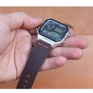Handmade genuine leather Casio AE1200, AE1300, F108WH, F216H leather watch strap