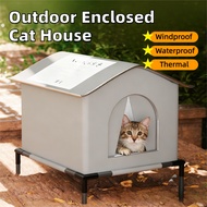Outdoor Waterproof Warm Cat House Rumah Kucing Cat Nest Box Moisture-Proof Warm Cat Villa Rainproof