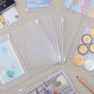 LR A4/Long Size PP Binder Organizer, A6/A5 6-Ring Clear Cover for Documents & Stationery Pengatur Pe