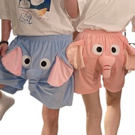 Cartoon Cute Elephant Shorts Couple Sleeping Trousers Summer Quirky Sleeping Trousers Elephant Short
