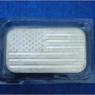 [999 Silver] USA American National Flag 999 Silver 1oz in Original Laminate